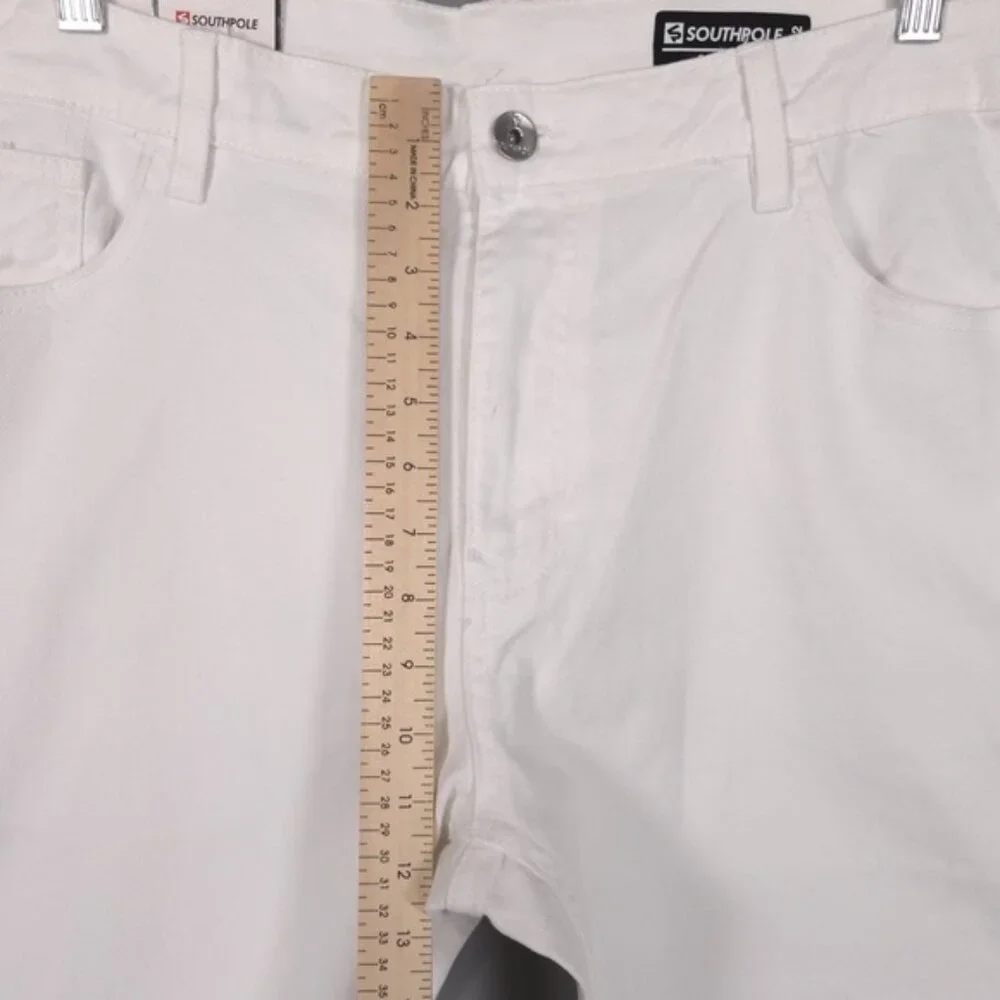 NWT SOUTHPOLE Men’s Skinny Jeans White Cotton Stretch‎ Size 40x32